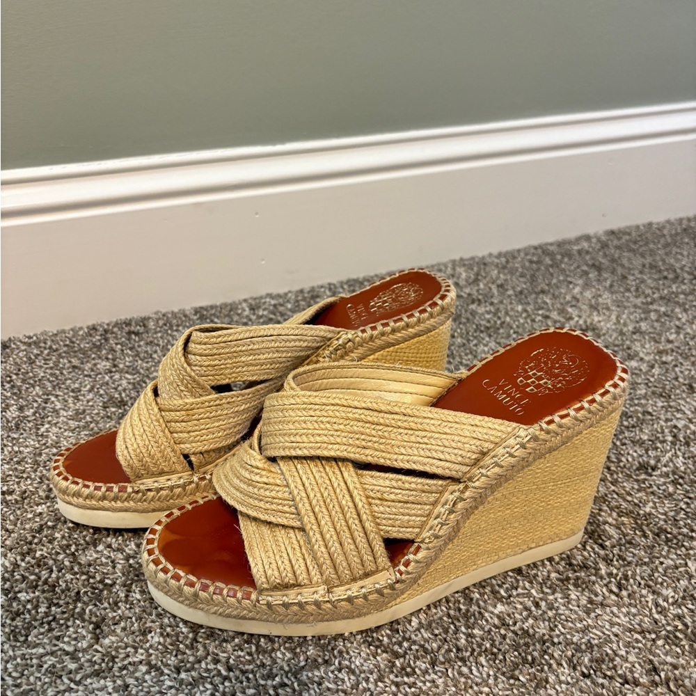 Vince Camuto Bailah Espadrille Wedge Sandals - Natural